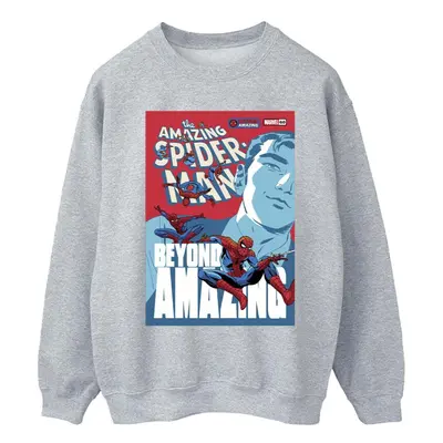 (XL, Sports Grey) Marvel Mens Spider-Man Beyond Amazing Cover Sweatshirt