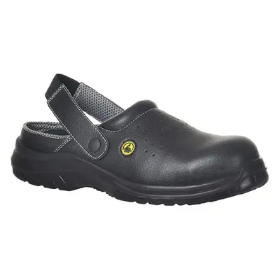 (Black, UK 7) Portwest Compositelite ESD Perforated Safety Clog