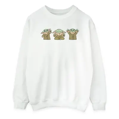 (XXL, White) Star Wars Womens/Ladies The Mandalorian Grogu Poses Sweatshirt