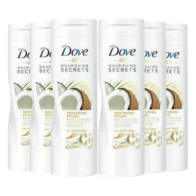 6 X Dove Restoring Ritual Body Lotion 250ml (Coconut Oil & Almond milk)