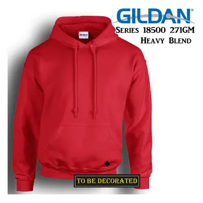 (3XL) Gildan Red Hoodie Heavy Blend Basic Hooded Sweat Sweater Mens - 3XL