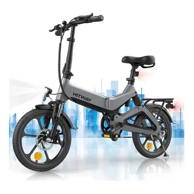 E-Bike BK2 Folding Electric Bike 250W Pedelec 35-70km Grey