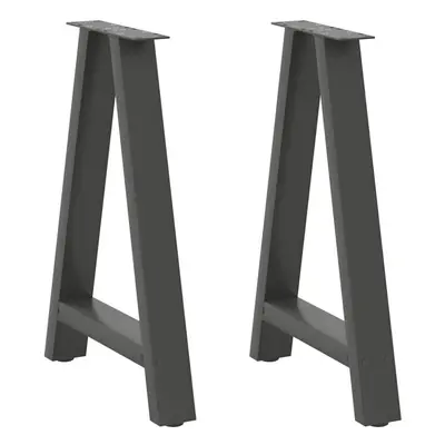 (anthracite, x (72-73) cm) vidaXL Coffee Table Legs A-Shaped Desk Legs Metal Bar Stand DIY pcs S