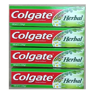 Colgate Herbal Toothpaste - Multipack of Pack Toothpaste With Eucalyptus, Myrrh, Camomile and Sa