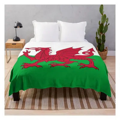 Fleece Throw Blanket Flag of Wales - Welsh Flag for Sofa Couch Kids x Inches