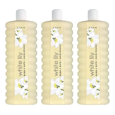 3 x Avon Bubble Bath 500ml White Lily