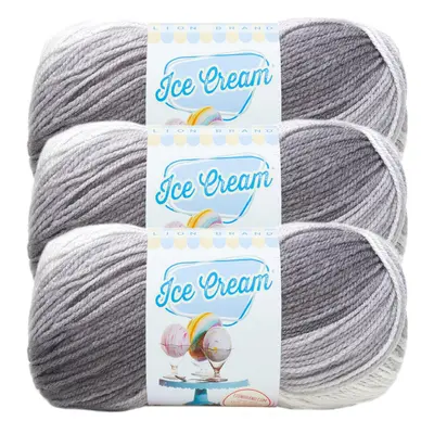 (3 Pack) Lion Brand Yarn Ice Cream Baby Yarn Cookies & Cream Baby