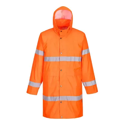 (L, Orange) Portwest Mens H442 Hi-Vis Raincoat