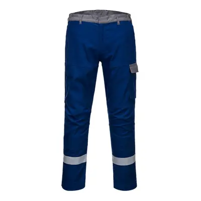 (30R 30, Royal Blue) Portwest Mens Bizflame Ultra Two Tone Work Trousers