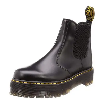 Dr. Martens Platform Chelsea Boot, Black Polished Smooth, UK (Womens M US/Mens M US)