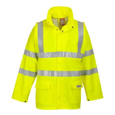 (5XL, Yellow) Portwest Mens Hi-Vis Sealtex Flame Hi-Vis Reflective Jacket