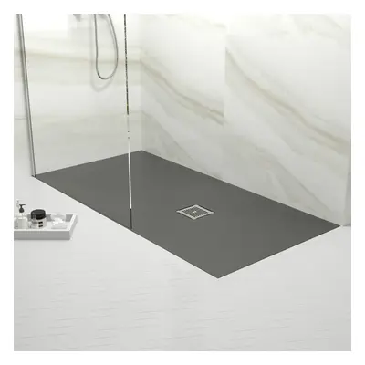 1600mm x 800mm Premium Slimline Rectangular Shower Tray - Slate Black