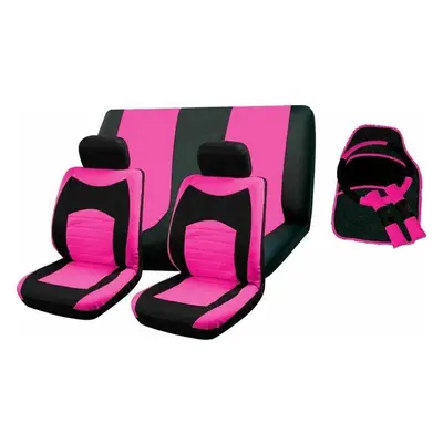 (Pink) Seat Cover Set To Fit Bmw Series Grand Coupe With Mats And Wheel Cover