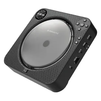 Wall-mounted portable CD player with Bluetooth and speakers | Personal CD player with up to hour