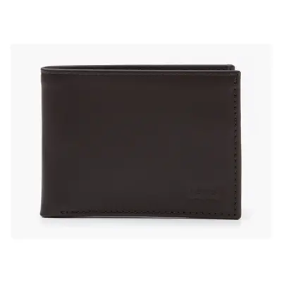 Levi's Men's Bovine Full Grain Leather Wallet ~ Batwing BiFold brown