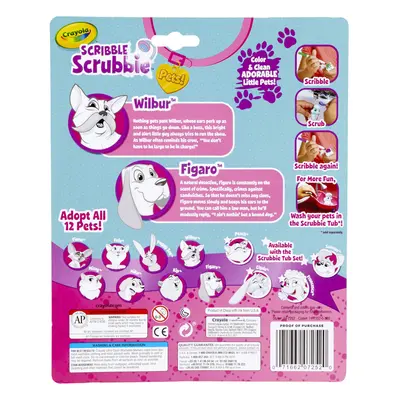 Crayola Scribble Scrubbie Pets 6/Pkg-Dogs