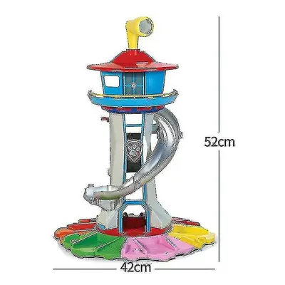 (Oversized Tower Puppy Headquarters Toy With Music Light Patrulla Canina Lookout Toys Set Kid's 