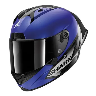 (M) Shark Aeron-GP Full Face Helmet Blank SP Blue / Carbon / Black