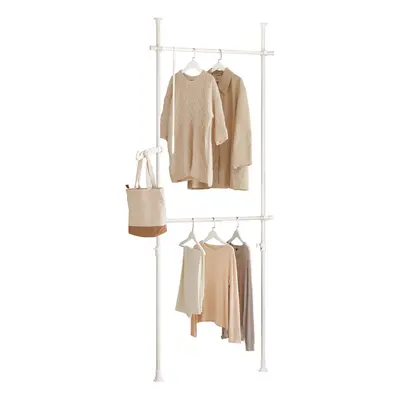 SoBuy FRG109-W, White Wardrobe Organiser, Adjustable Storage Shelving