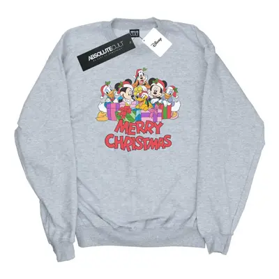 (M, Sports Grey) Disney Mens Mickey Mouse And Friends Christmas Sweatshirt