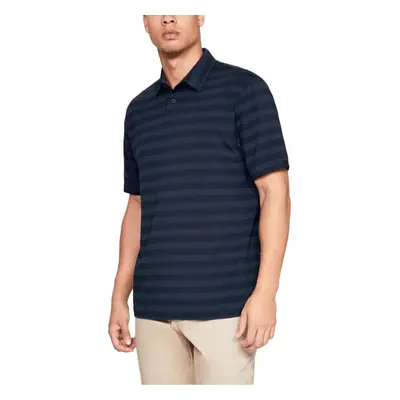 (S, Academy) Under Armour Mens CC Scramble Stripe Charged Cotton Polo Shirt