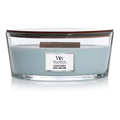 WoodWick Ellipse Scented Candle with Crackling Wick | Seaside Neroli | Up to Hours Burn Time