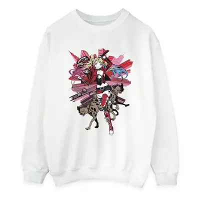 (XL, White) DC Comics Womens/Ladies Harley Quinn Hyenas Sweatshirt