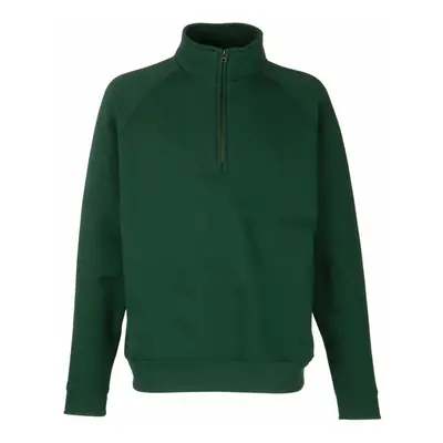 (M, Bottle Green) Fruit Of The Loom Mens Premium 70/30 Zip Neck Sweatshirt