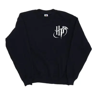 (S, Navy Blue) Harry Potter Womens/Ladies Logo Pocket Sweatshirt