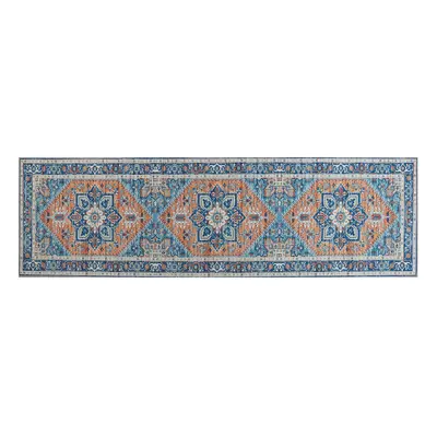 Runner Rug x cm Blue and Orange RITAPURAM