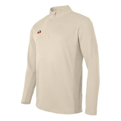 (L, Stone) Ellesse Mens Rolbi Anti-Odour Moisture Wicking 1/2 Zip Golf Sweater