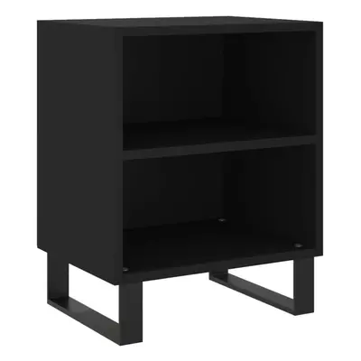 (black, pcs) vidaXL Bedside Cabinet Bed Table Nightstand Side Table Black Engineered Wood