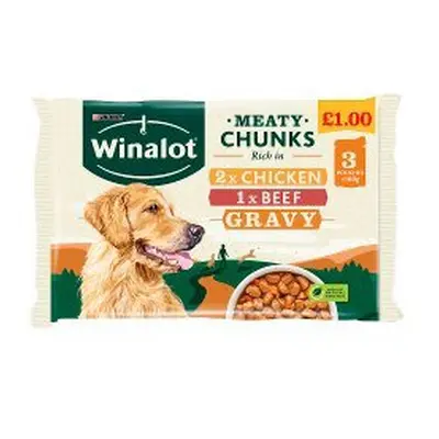 WINALOT Adult Dog Food Pouch Mixed in Gravy x 100g (Pack of 12)