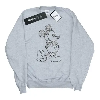 (XL, Sports Grey) Disney Womens/Ladies Mickey Mouse Sketch Kick Sweatshirt