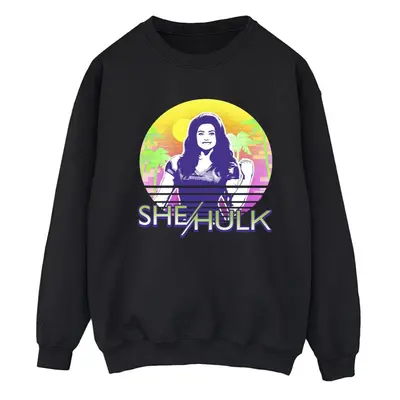 (XXL, Black) Marvel Womens/Ladies She-Hulk: Attorney At Law Sunset Smile Sweatshirt