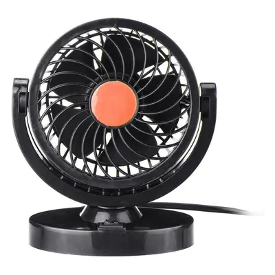 (12V) DC 12V/24V All-Round Mini Auto Air Cooling Fan Adjustable Low Noise