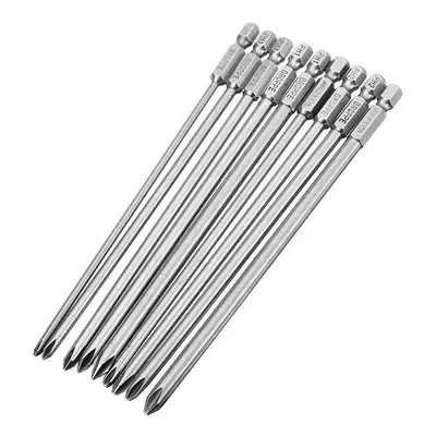 9pcs 150mm Magnetic Cross Head Screwdriver Bits Long Hex Shank