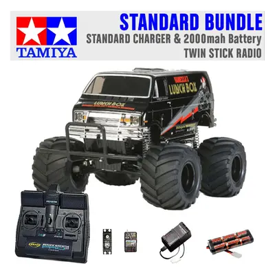 TAMIYA RC Lunch Box Black Edition 1:12 Standard Stick Radio Bundle