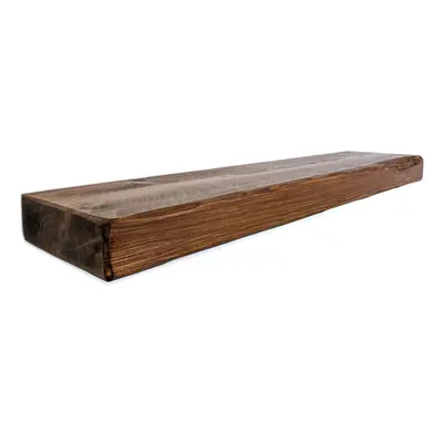 (Medium Oak, 100cm) Wooden Antique Style Floating Shelf Handmade Vintage Rustic 7" 170mm