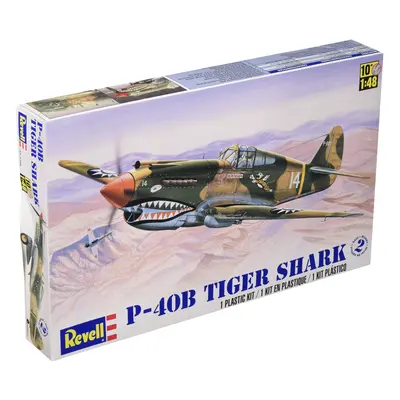 Revell 1:48 P - 40B Tiger Shark Plastic Model Kit, years old and up, Camo