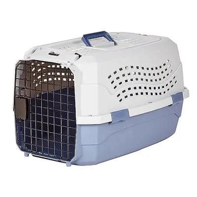 Amazon Basics 23-Inch (58 cm) Two-Door Top-Load Pet Cat, Dog Kennel, Blue