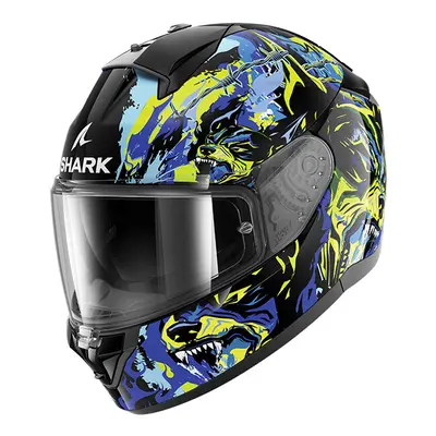 (XL) Shark Ridill Full Face Helmet Raging Beast Black / Purple / Yellow