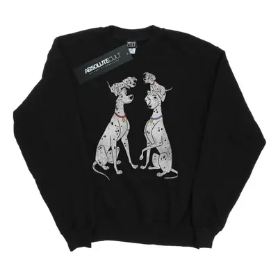 (M, Black) Disney Mens Dalmatians Classic Pongo And Perdita Sweatshirt