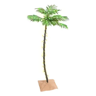 (88) vidaXL LED Palm Tree Warm White Artificial Outdoor Plant Decor Multi Sizes