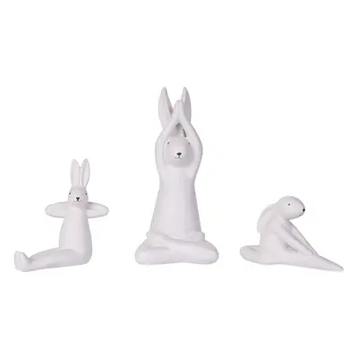 Set of Figurines Hare BREST Ceramic White