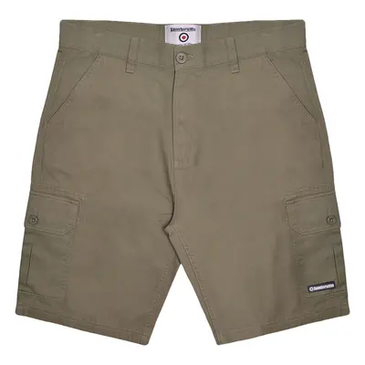 (40, Khaki) Lambretta Mens Knee Length Cotton Summer Bottoms Pants Cargo Short