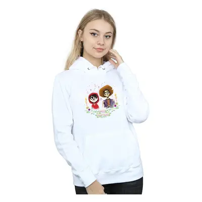 (XL, White) Disney Womens/Ladies Coco Miguel And Hector Hoodie