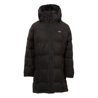 (3-4 Years, Black) Trespass Girls Padded Jacket Hooded Tiffy