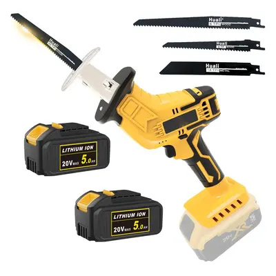 Cordless Compact Reciprocating Saw+4Blade-DeWALT Compatible with DEWALT 2x Battery (No Charger)