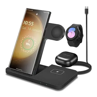 3 in Wireless Charger Stand Foldable 15W Wireless Charging Station for Samsung Galaxy S23 S22 S2